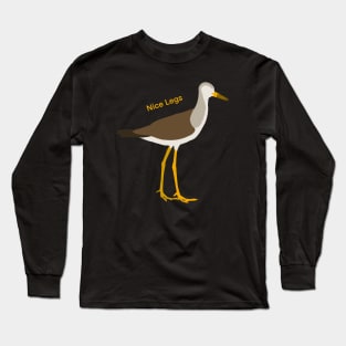 Nice Legs - Yellowlegs Sandpiper Birdwatching Humour Design Long Sleeve T-Shirt